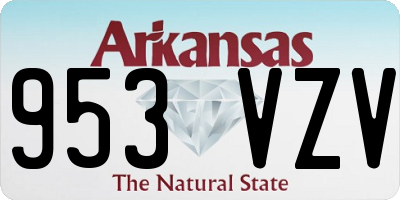 AR license plate 953VZV