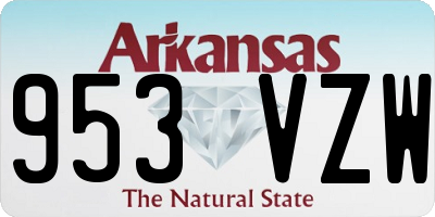 AR license plate 953VZW