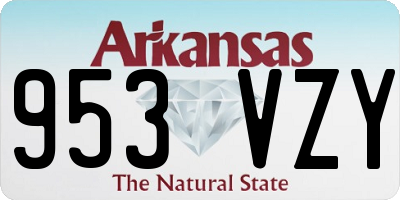 AR license plate 953VZY