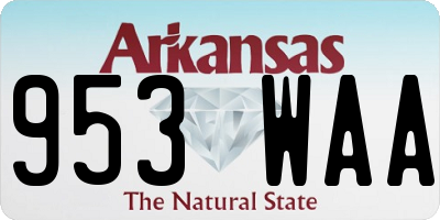 AR license plate 953WAA