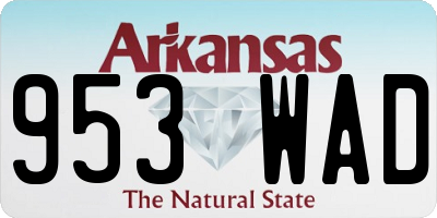 AR license plate 953WAD