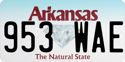 AR license plate 953WAE