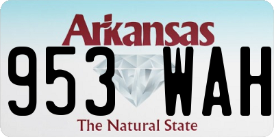 AR license plate 953WAH