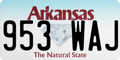 AR license plate 953WAJ