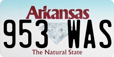 AR license plate 953WAS