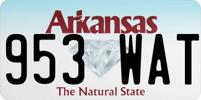 AR license plate 953WAT