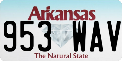 AR license plate 953WAV