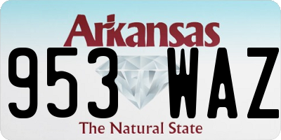 AR license plate 953WAZ