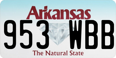AR license plate 953WBB