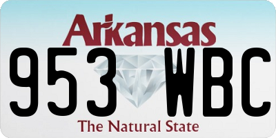 AR license plate 953WBC
