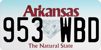 AR license plate 953WBD