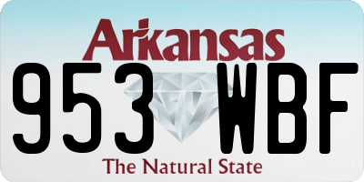 AR license plate 953WBF