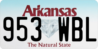 AR license plate 953WBL