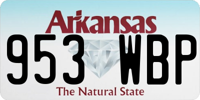 AR license plate 953WBP