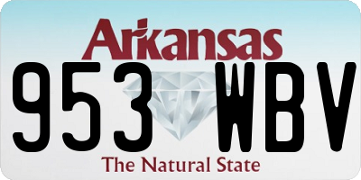 AR license plate 953WBV