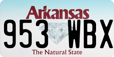 AR license plate 953WBX