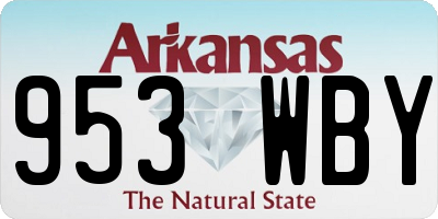 AR license plate 953WBY