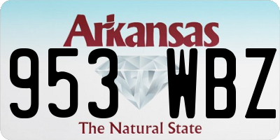 AR license plate 953WBZ