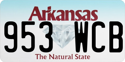 AR license plate 953WCB