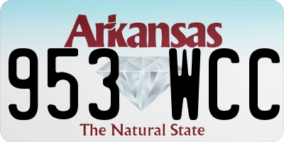 AR license plate 953WCC