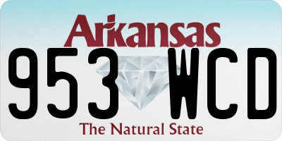 AR license plate 953WCD