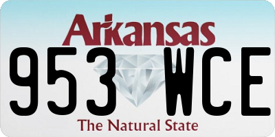 AR license plate 953WCE