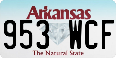 AR license plate 953WCF