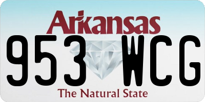 AR license plate 953WCG