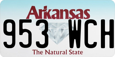 AR license plate 953WCH