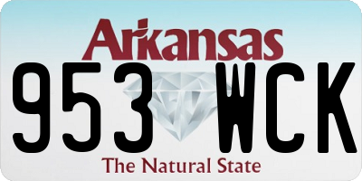 AR license plate 953WCK