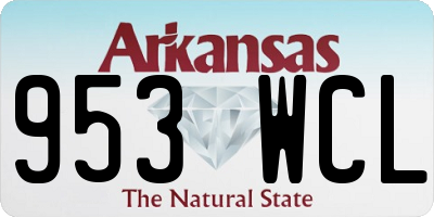 AR license plate 953WCL