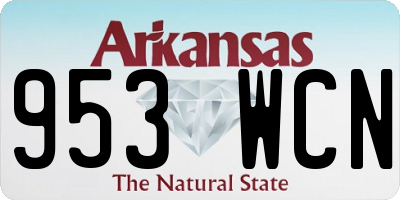 AR license plate 953WCN