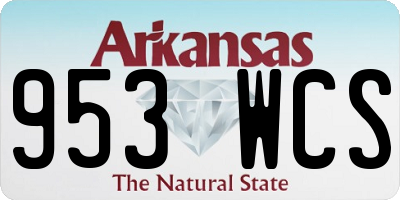 AR license plate 953WCS