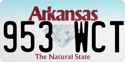 AR license plate 953WCT