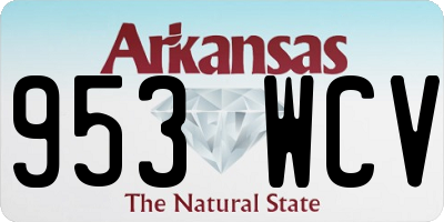 AR license plate 953WCV