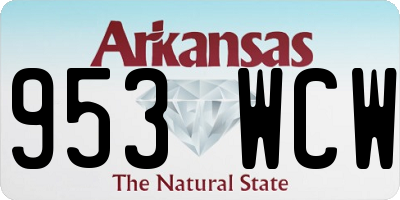 AR license plate 953WCW