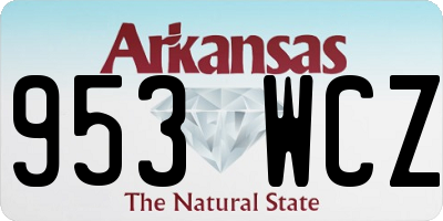 AR license plate 953WCZ