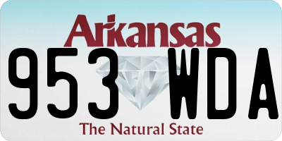 AR license plate 953WDA