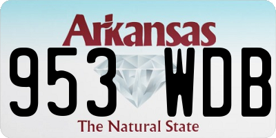 AR license plate 953WDB