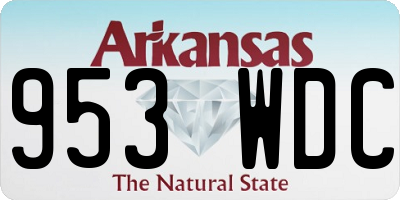 AR license plate 953WDC