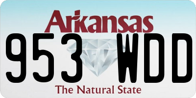 AR license plate 953WDD