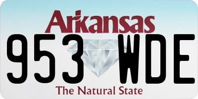 AR license plate 953WDE