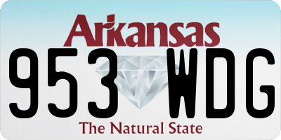 AR license plate 953WDG