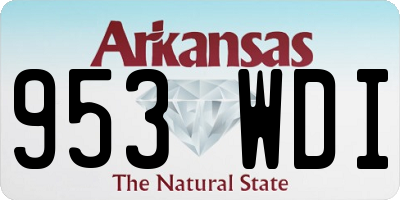 AR license plate 953WDI