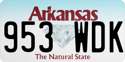 AR license plate 953WDK
