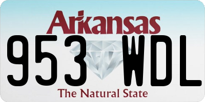 AR license plate 953WDL