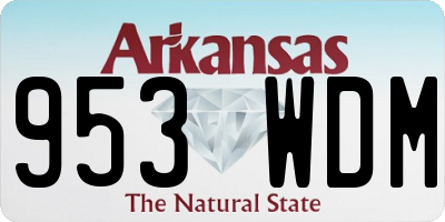 AR license plate 953WDM