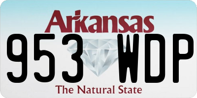 AR license plate 953WDP
