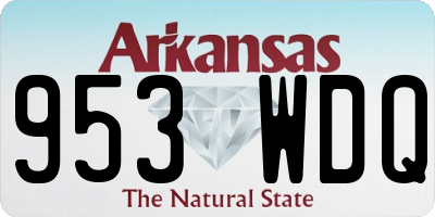 AR license plate 953WDQ