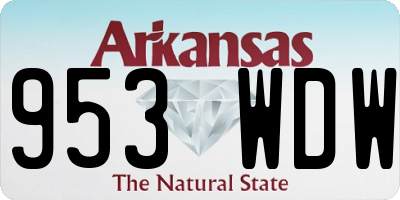 AR license plate 953WDW